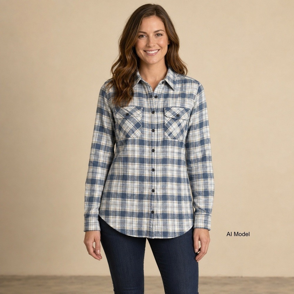 5.11 Tactical Flannel Shirt Womens Small‎ Hanna Blue Plaid RAPIDraw Outdoors